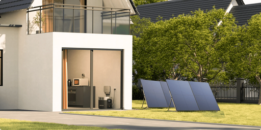 Panneaux solaires rigides EcoFlo 450W : installation jardin